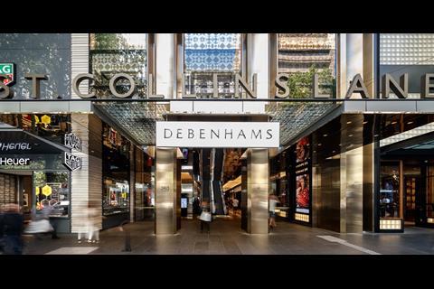 The store is Debenhams first store in Australia